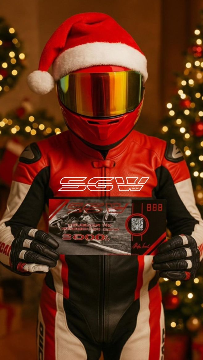 🎄 Vánoční vouchery jsou tady!!! 🎁 Hledáš dárek, který potěší každého motorkáře? Pořiď mu SGW voucher na originální...